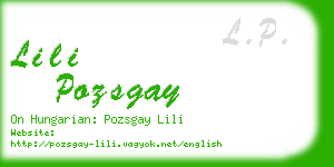 lili pozsgay business card